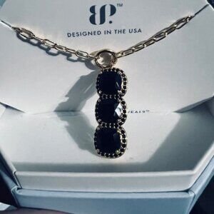 BOMB PARTY  BLACK ONYX NECKLACE